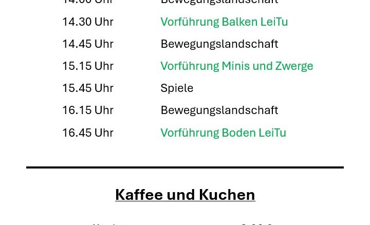 Programm-Turnnachmittag